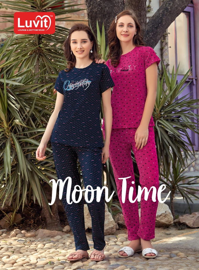 Luvit Moon Time Night Wear Fancy Cotton Printed Night Suits Collection